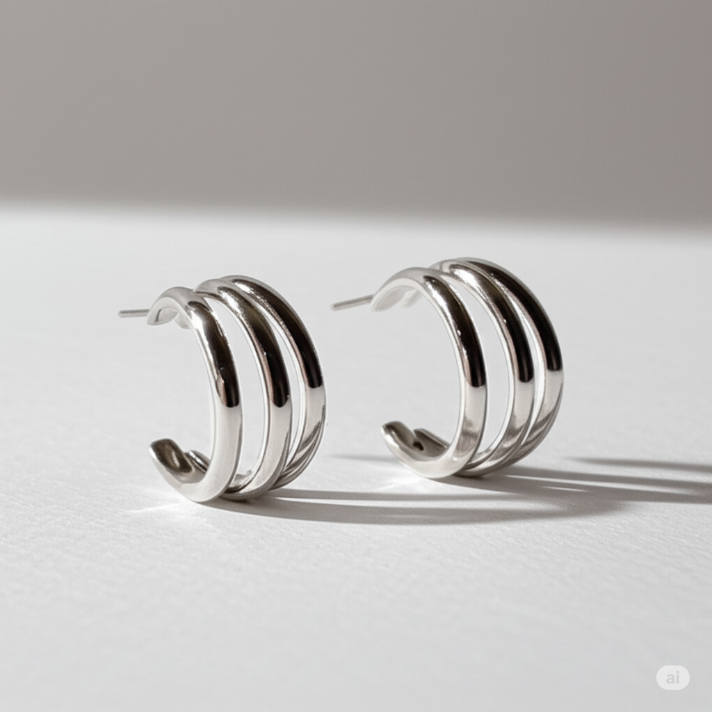 Stacked Curve Earrings