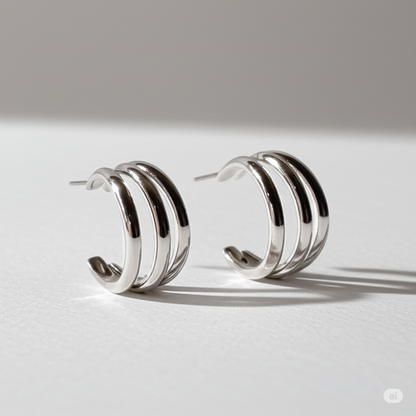 Stacked Curve Earrings