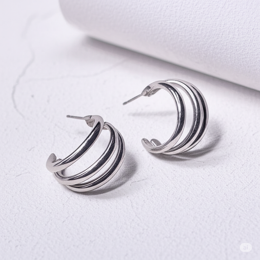 Stacked Curve Earrings