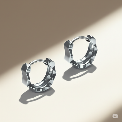 Interlink Hoop Earrings