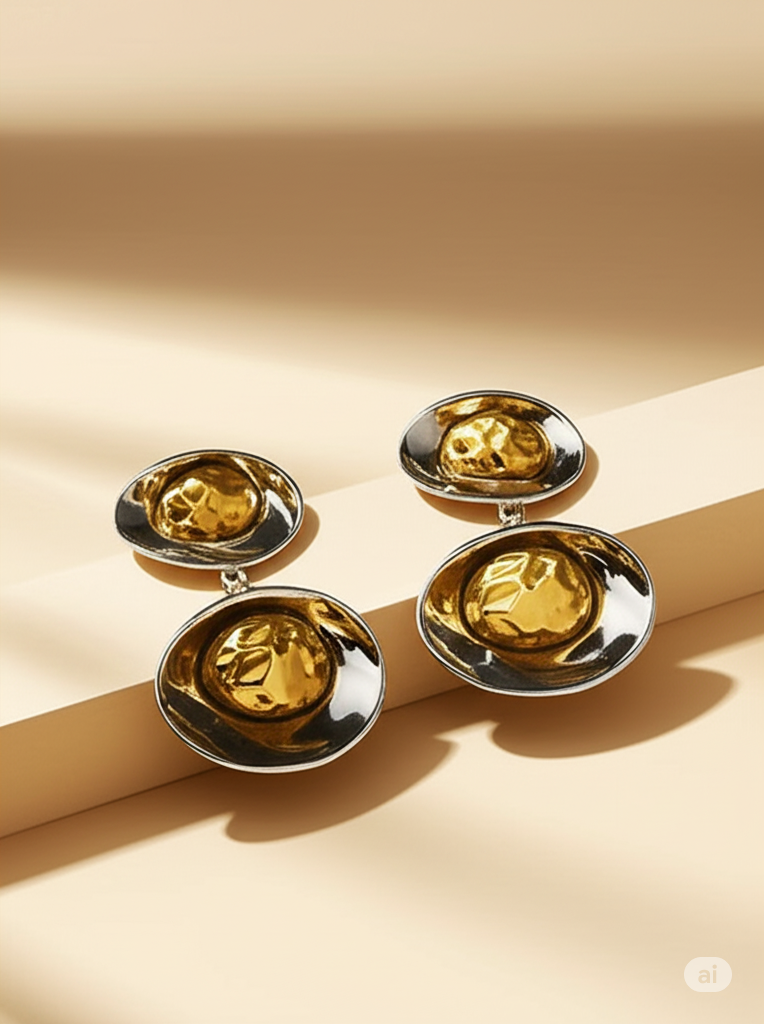 Dimpled Oval Earrings