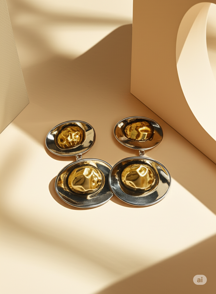 Dimpled Oval Earrings