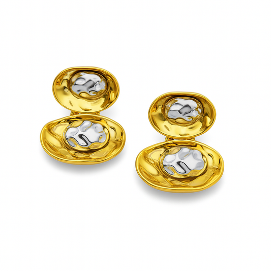 Dimpled Oval Earrings