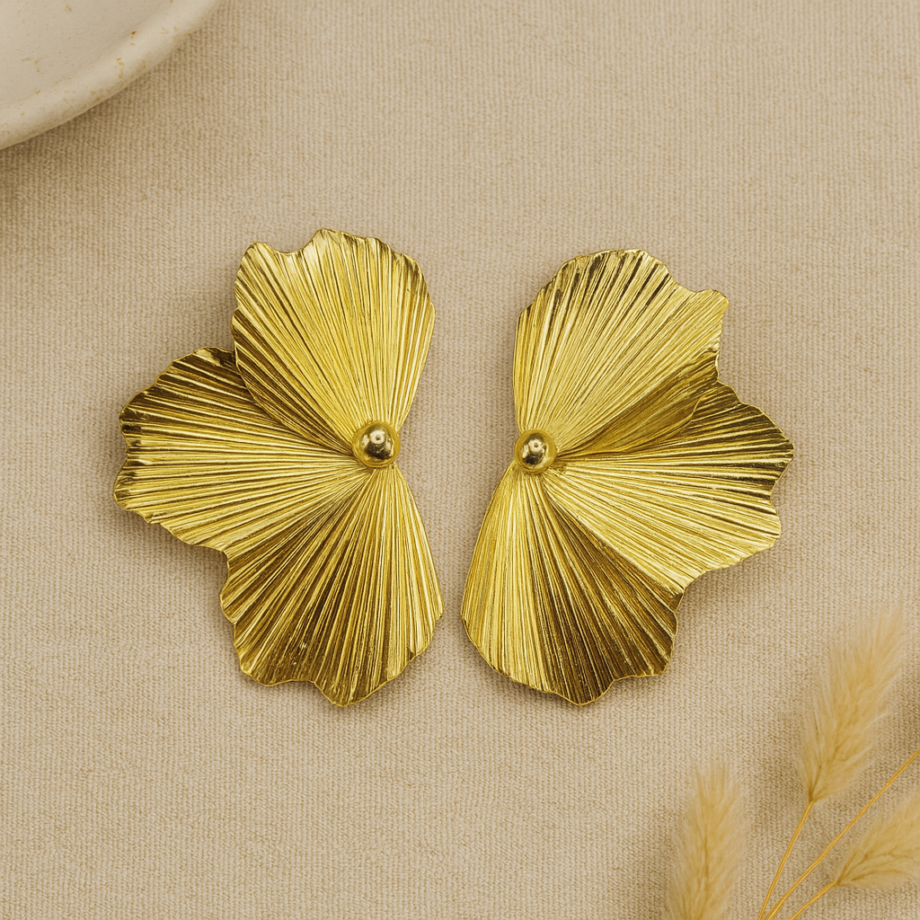Pleated Petal Earrings