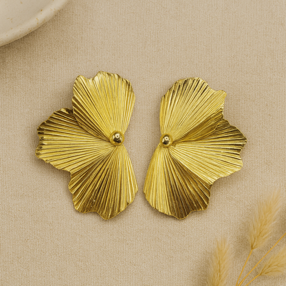 Pleated Petal Earrings