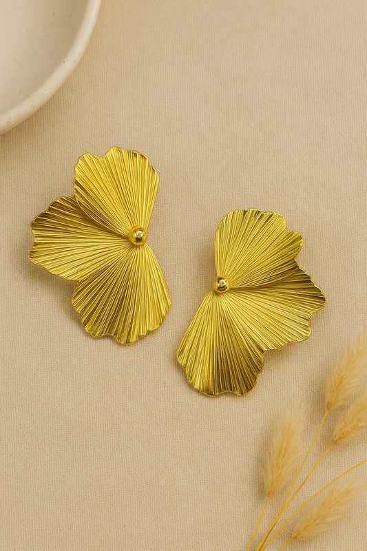 Pleated Petal Earrings
