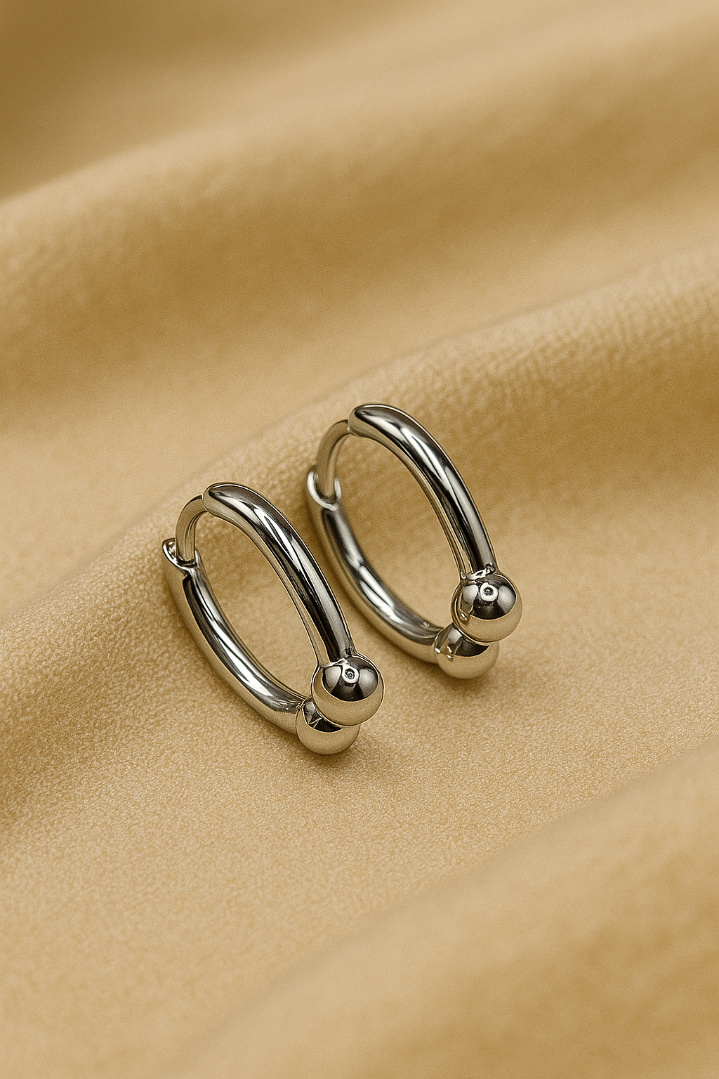 Bead Huggie Earrings
