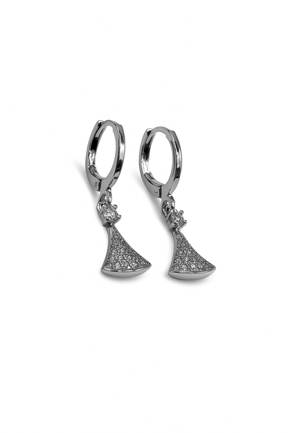 Triangle Crystal Drop Earrings