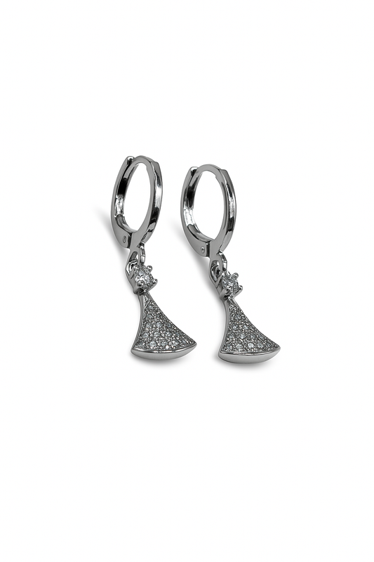 Triangle Crystal Drop Earrings
