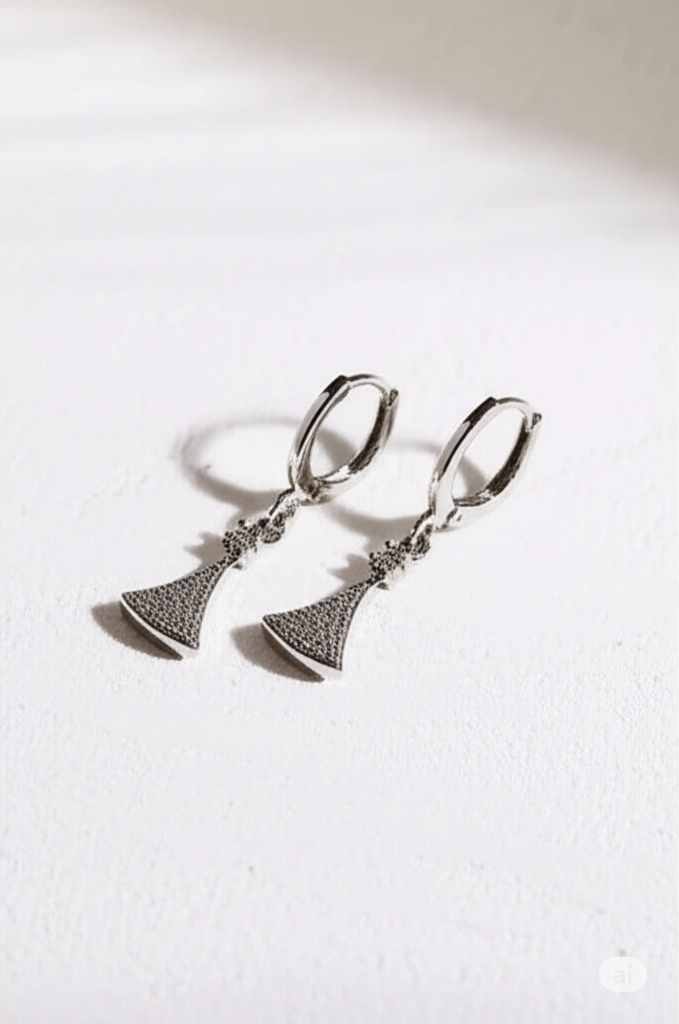 Triangle Crystal Drop Earrings