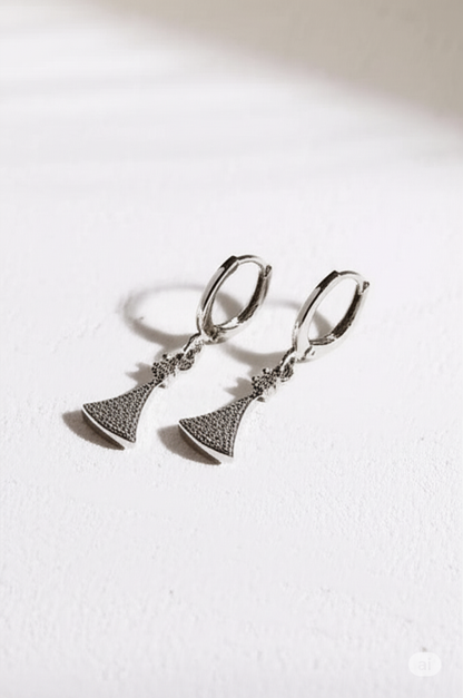 Triangle Crystal Drop Earrings