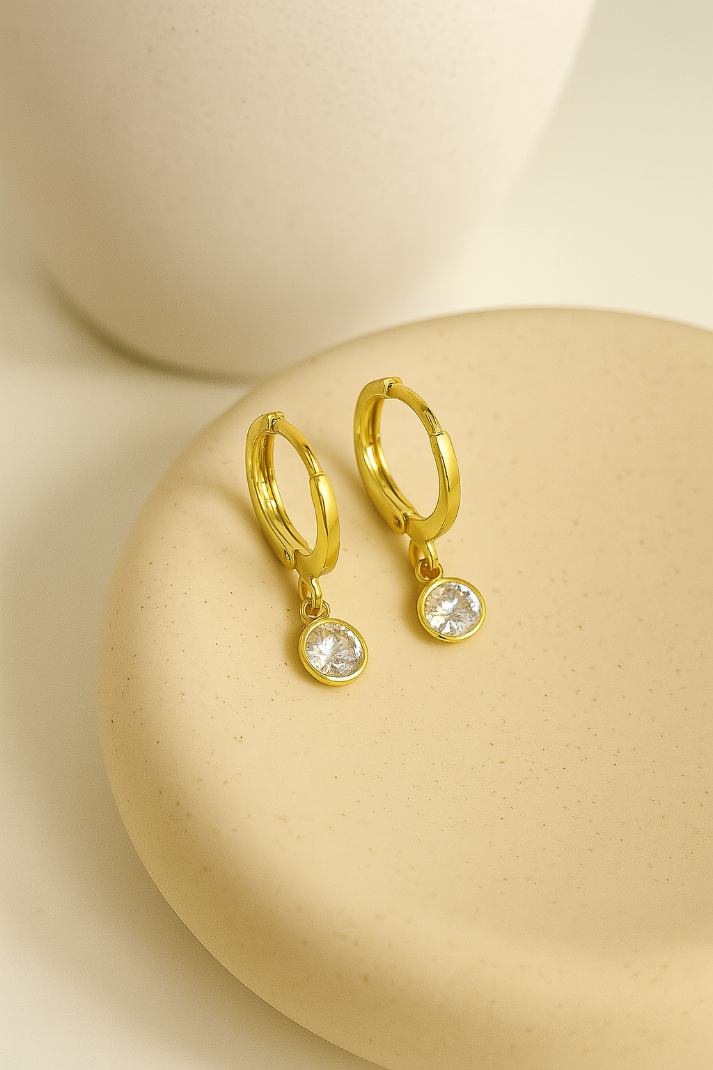Silver CZ Drop Earrings