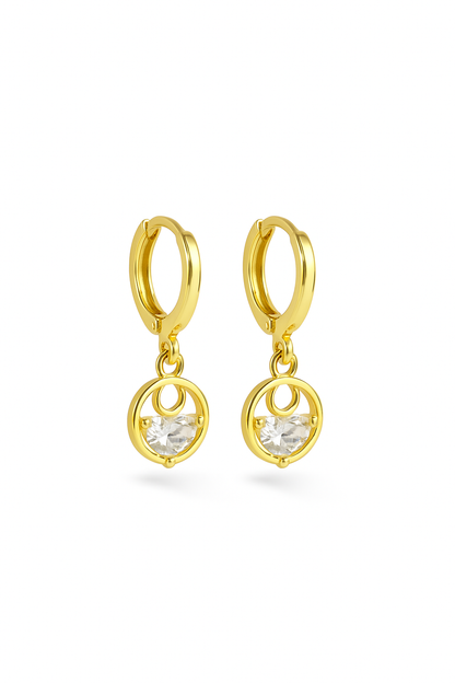 Moon & Crystal Earrings