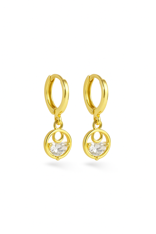 Moon & Crystal Earrings