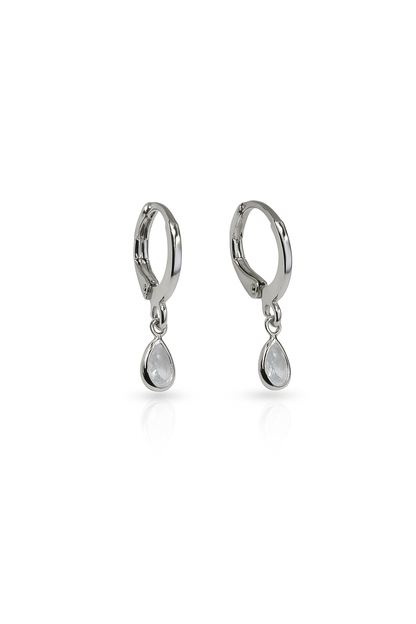 Silver Pear Drop Earrings