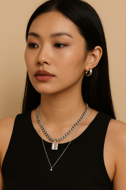 Chunky Chain Lock Necklace