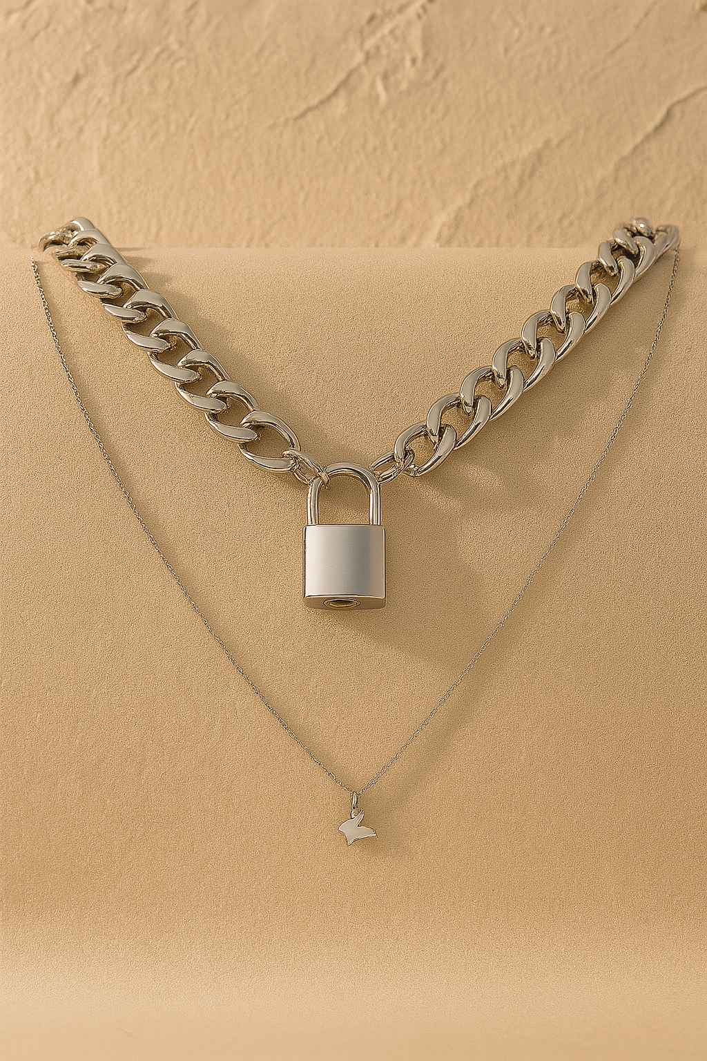 Chunky Chain Lock Necklace