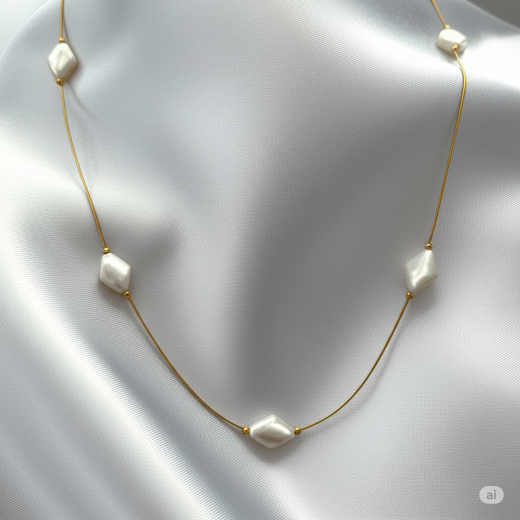 Diamond Pearl Necklace