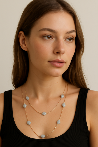 Diamond Pearl Necklace