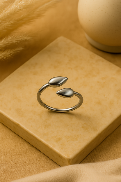 Twin Teardrop Ring