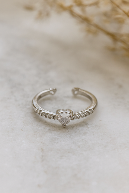 Sparkling Heart Ring