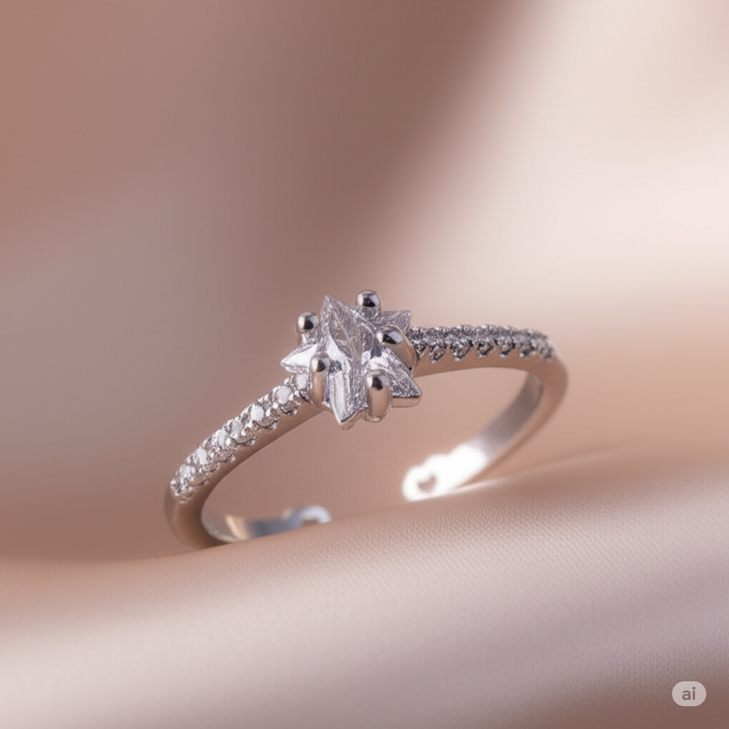 Petite Pave Oval Ring