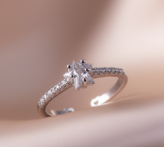 Petite Pave Oval Ring