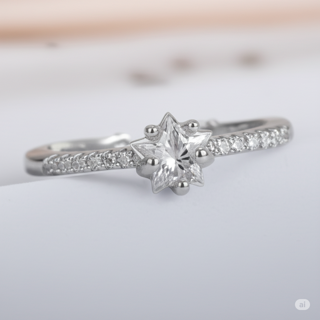 Petite Pave Oval Ring
