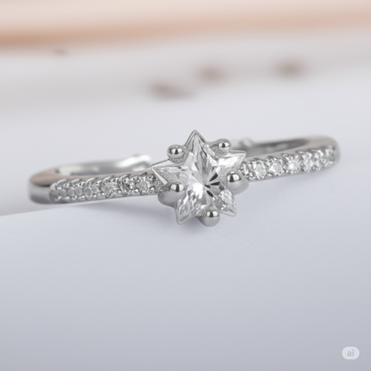 Petite Pave Oval Ring