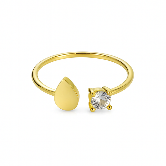 Pear & Teardrop Ring