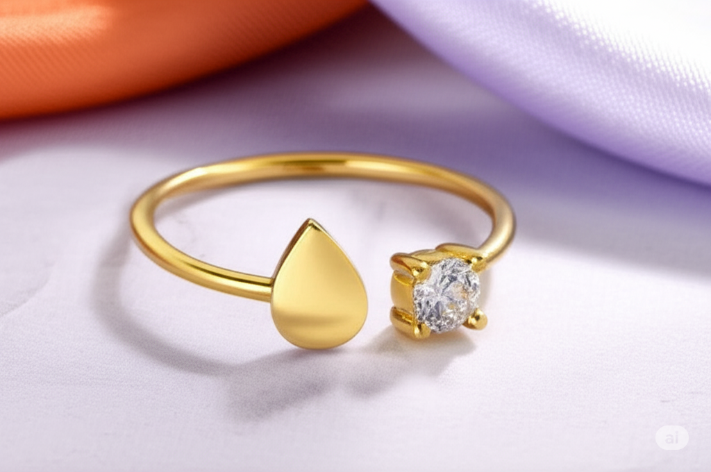Pear & Teardrop Ring