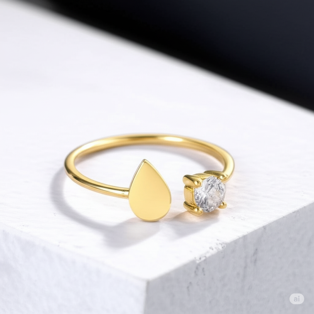 Pear & Teardrop Ring