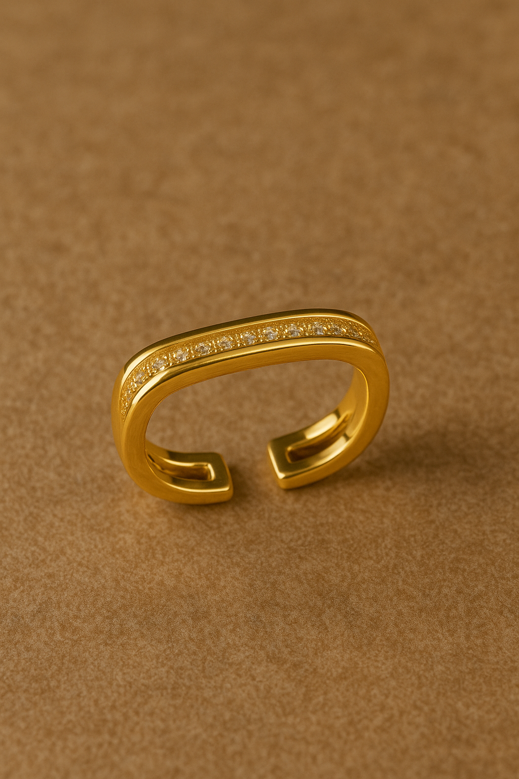 Double Sparkle Line Ring