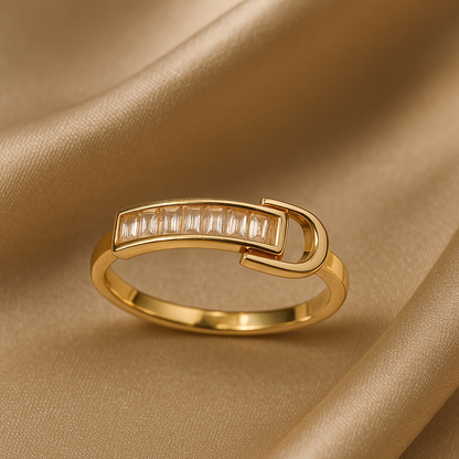 Structured Crystal Ring