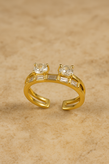 Layered Gem Ring