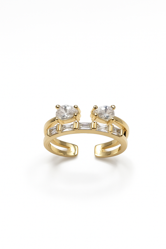 Layered Gem Ring