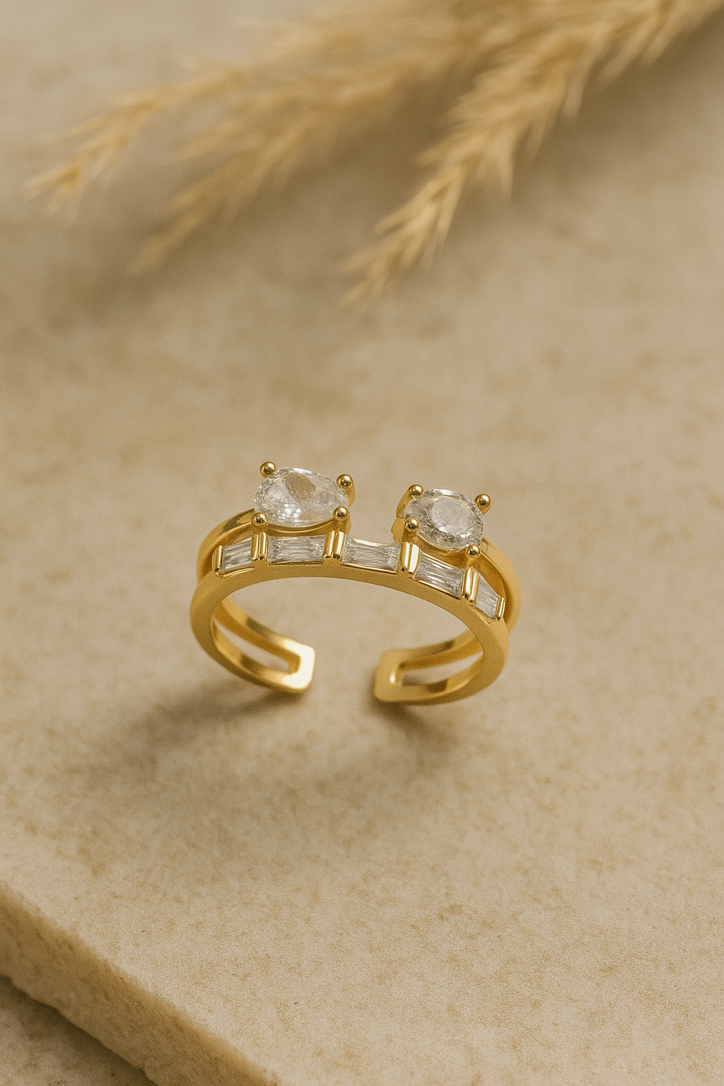 Layered Gem Ring