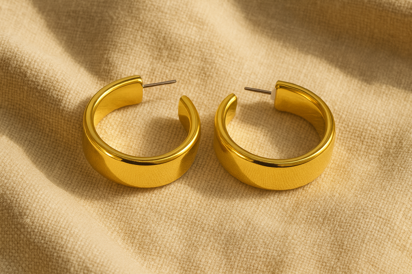 Gold Chunky Hoops