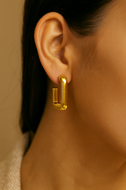 Tube Rectangle Earrings