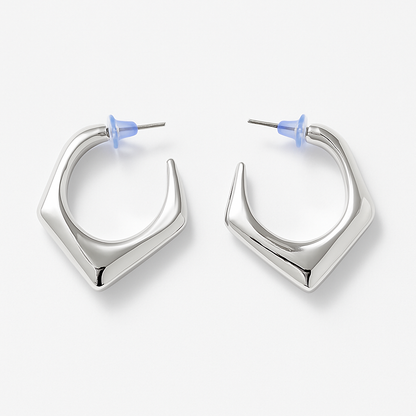 Faceted Hoop Earrings