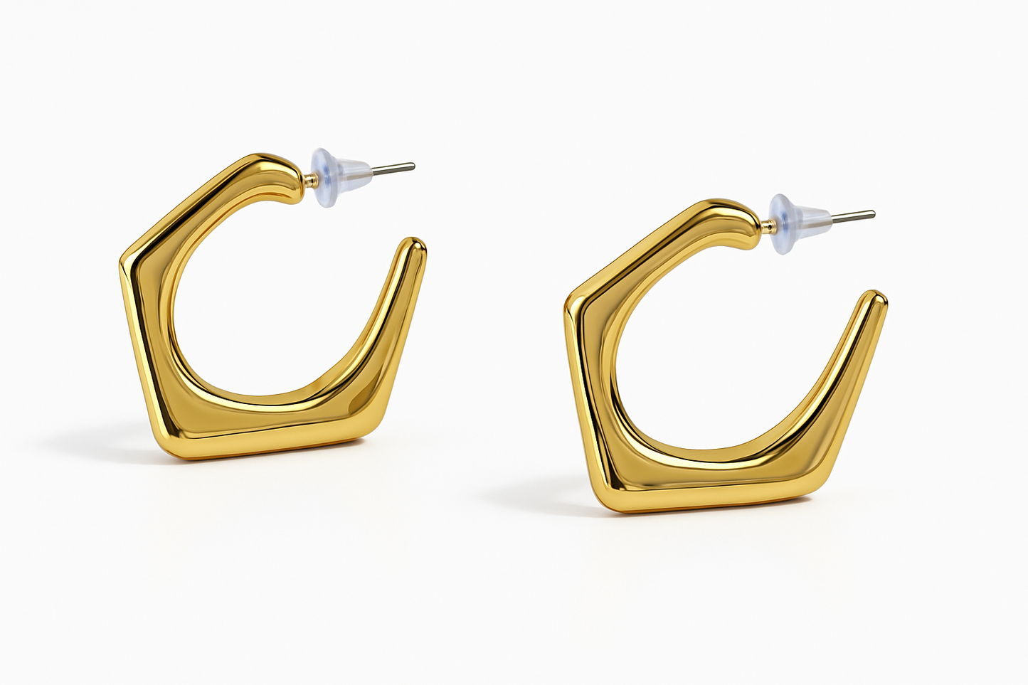 Faceted Hoop Earrings