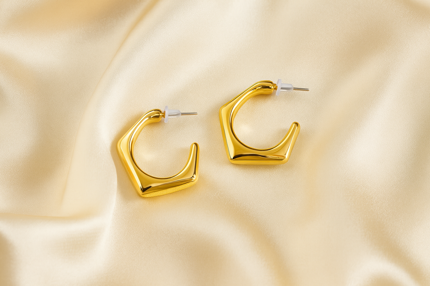 Faceted Hoop Earrings