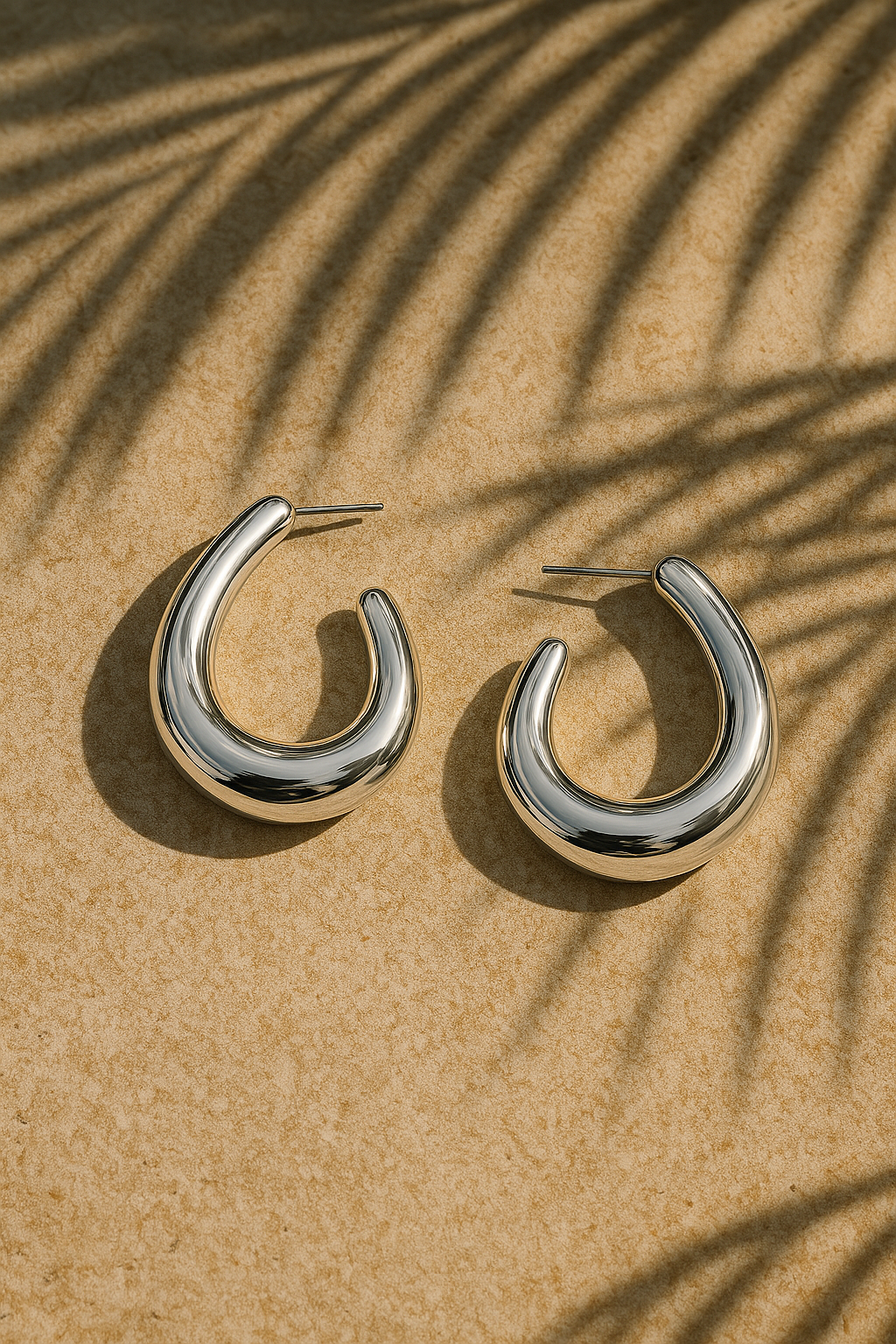 Silver Siren Hoops