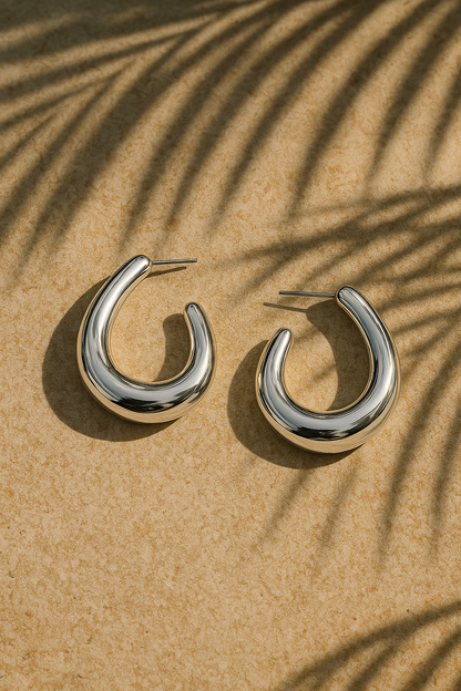 Silver Siren Hoops