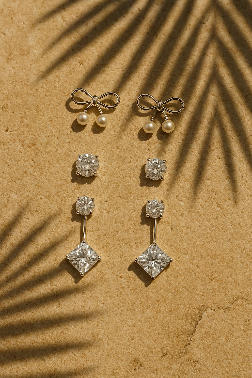 Bow & Drop Earring Set