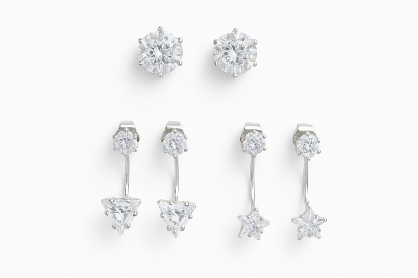 Starlight & Triangle Earrings Set