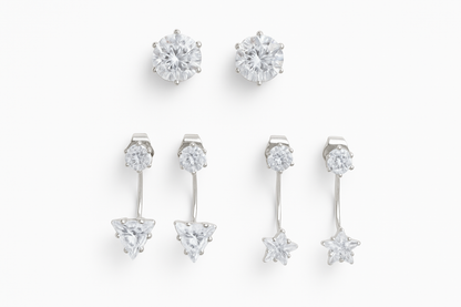 Starlight & Triangle Earrings Set