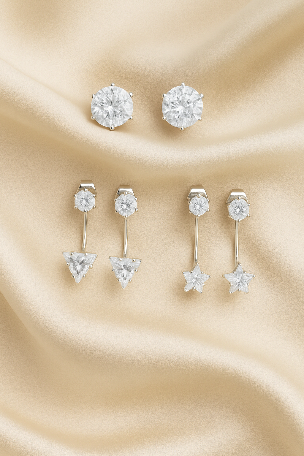 Starlight & Triangle Earrings Set