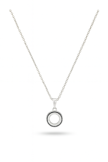 Black & White Circle Necklace