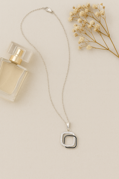 Twin Square Necklace